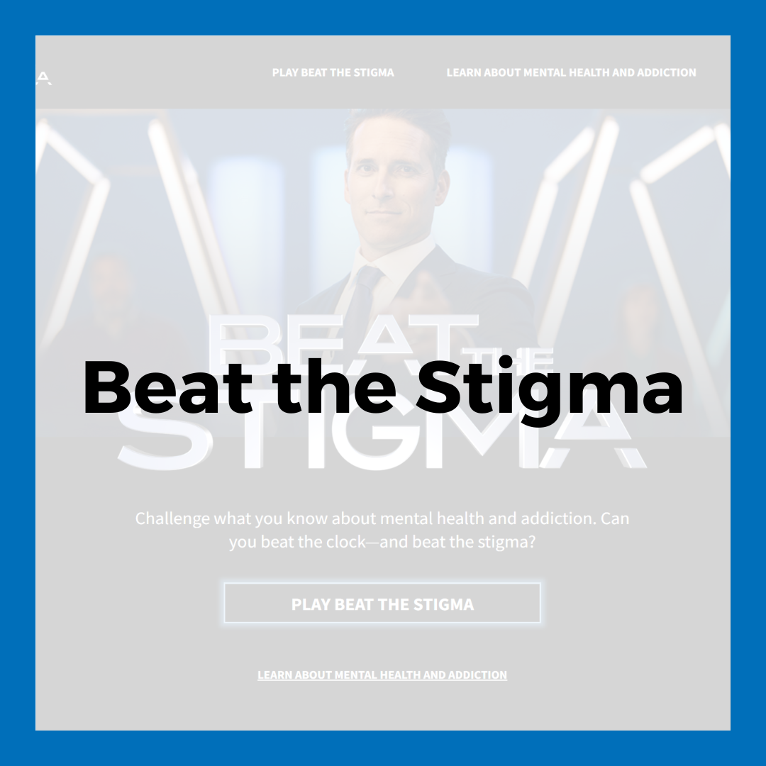 Click here to challenge what you know about mental health and addiction. Can you beat the clock—and beat the stigma?